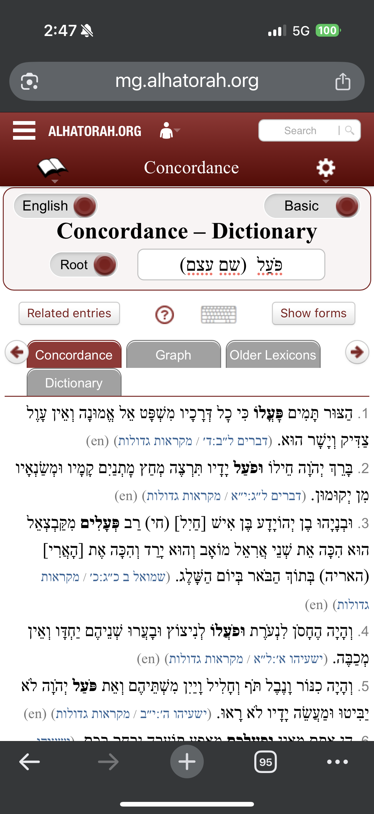 Original Concordance